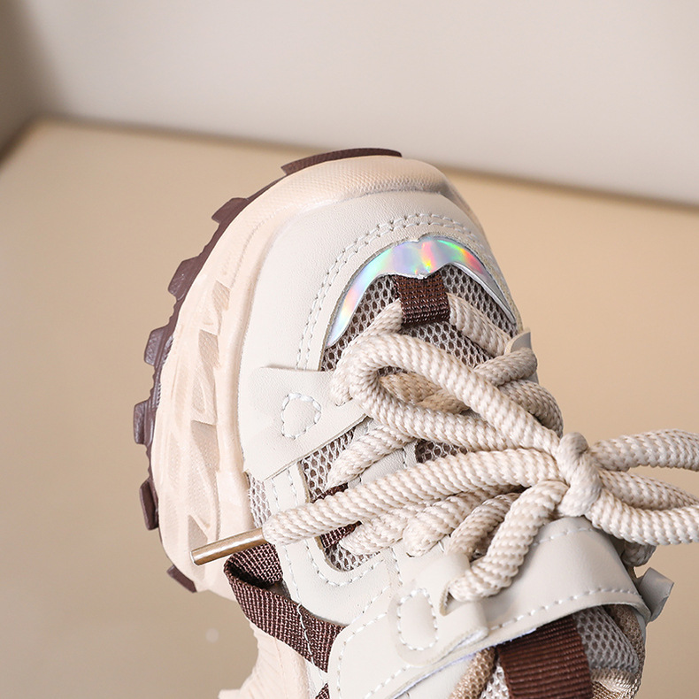 Sneakers bambina scarpe da ginnastica alla moda lacci morbide_voghion.com