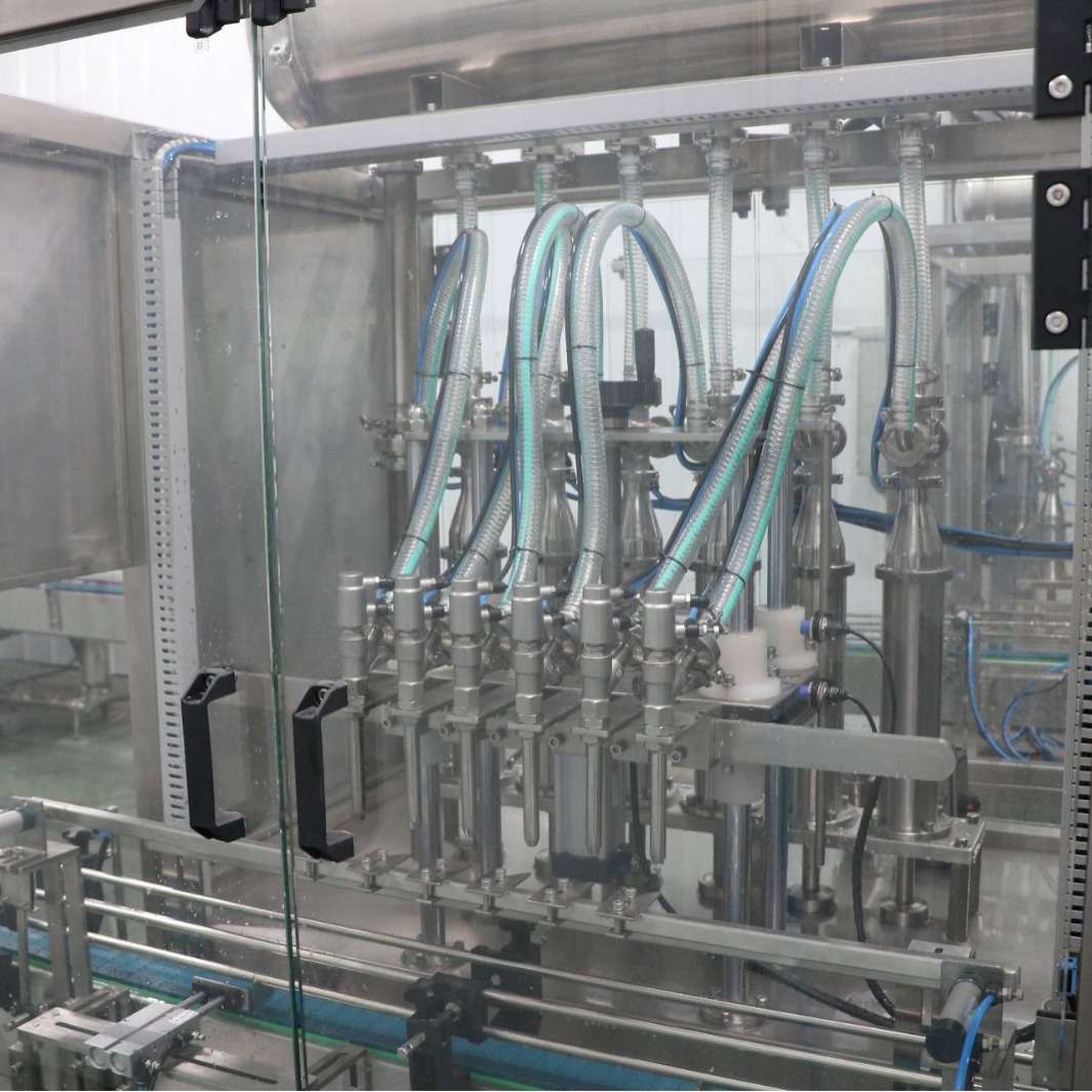 厂家定制直线式6头番茄酱、蜂蜜酱浓稠式全自动省人力灌装机设备