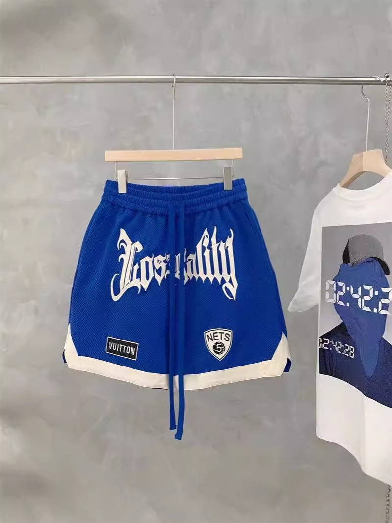 Pantalones cortos deportivos bordados, pantalones de baloncesto, pantalones casuales para hombres, pantalones deportivos de baloncesto callejero, pantalones de entrenamiento americano transpirables de secado rápido