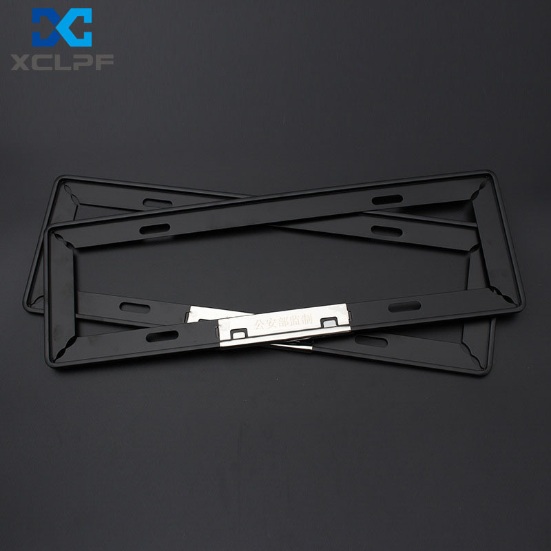 Rounded corner magnesium alloy sandblasted and oxidized car license plate frame license plate frame Xingchang license plate frame