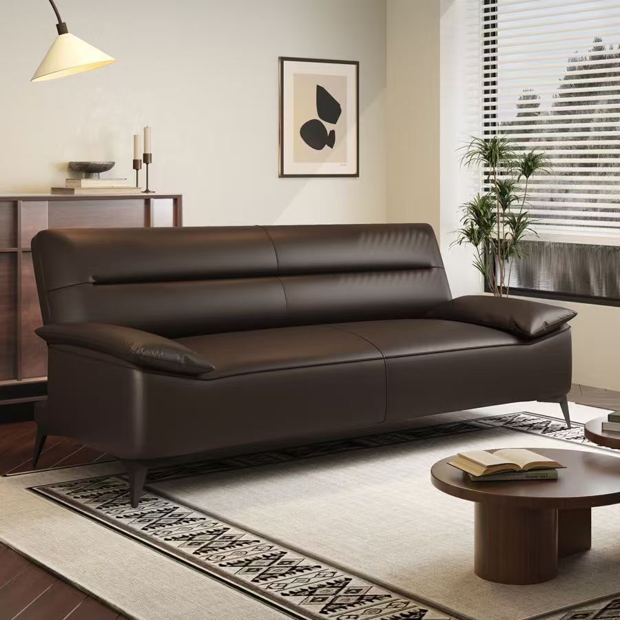 Nordic Sofa Small Apartment Living Room Foldable Sofa Bed Dual-Purpose Cat Claw Leather Double Three-Person Rental Office