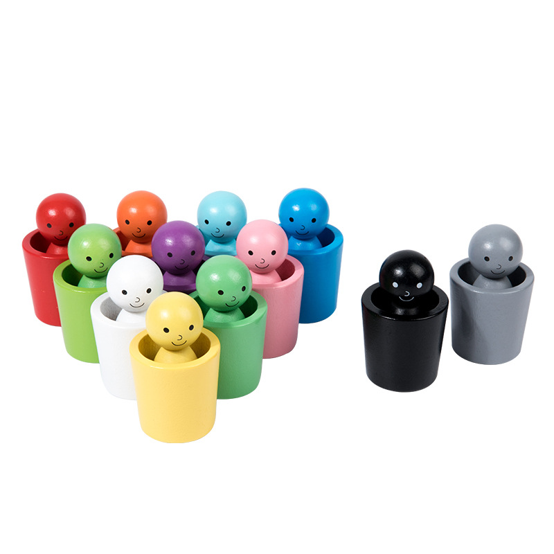 Bebés reconocen la clasificación de colores Taza Monty Juguetes de aprendizaje cognitivo de concentración de movimiento fino ayuda de enseñanza