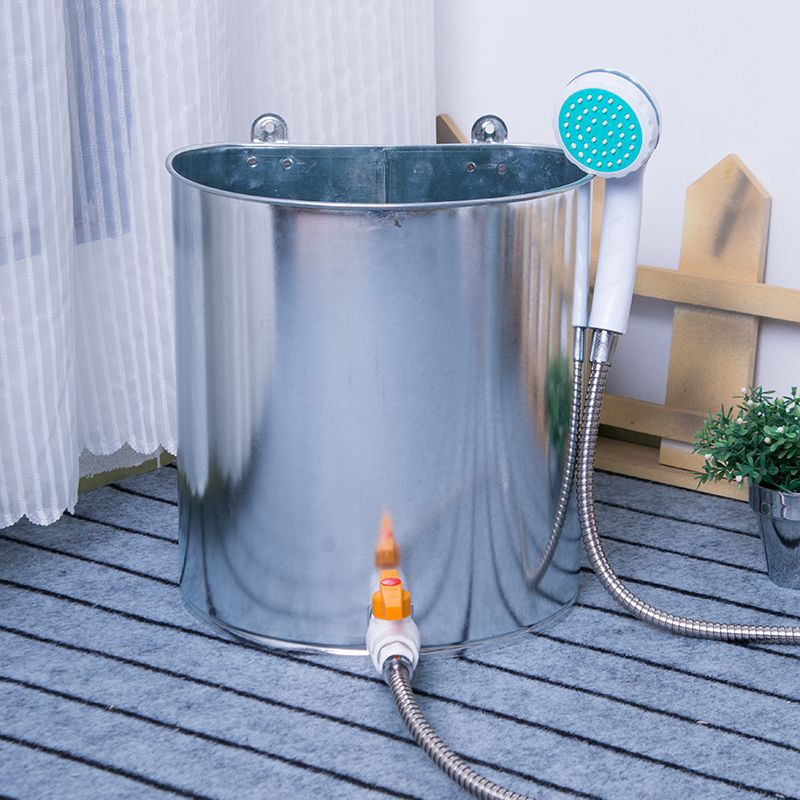 Hand-Style Dormitory Tin Household Shampoo Old Bucket Storage Bath Bucket Vegetable Basin Barber Shop Simple Shower Wall Hanging