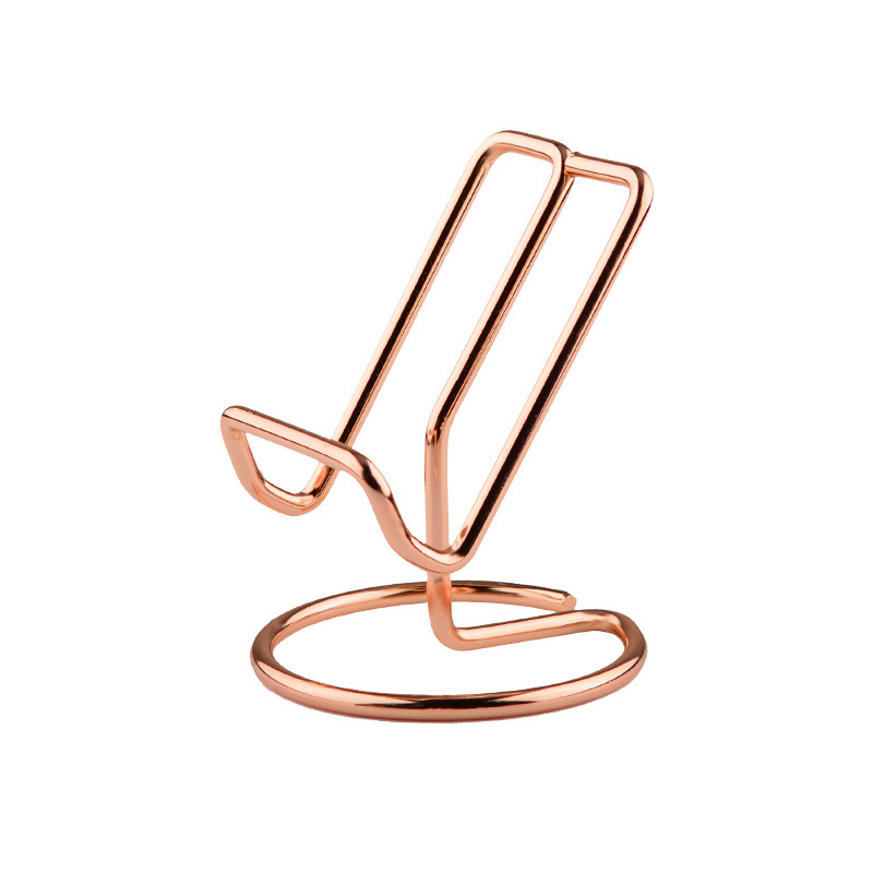 Wrought Iron Mobile Phone Bracket Book Display Wire Forming Placement Menu Clip Electroplating Products Imitation Gold Wrought Iron Mobile Phone Bracket Book Display Wire Forming Placement Menu Clip Electroplating Products Imitation Gold