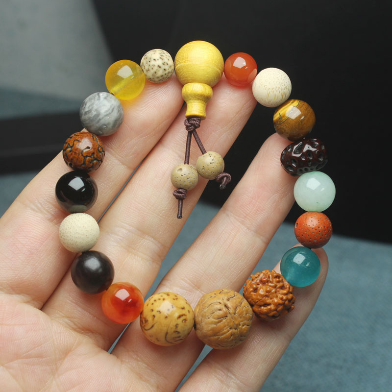 Lingyin New Eighteen Seed Bodhi Bracelet for Men and Women Couple Bracelet Eighteen Son Buddha Beads 18 Seed Duobao Bodhi Wholesale