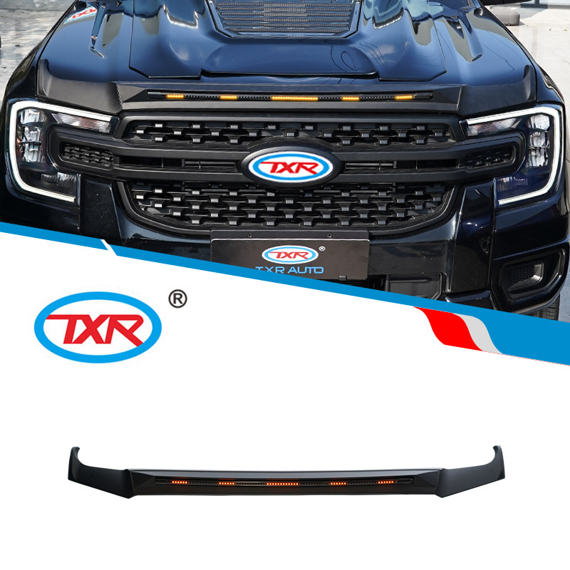 Adecuado para Ford Ranger, bloque de grava, lámpara de streamer modificada, bloque de arenisca, Ford Ranger Bonnet Guard