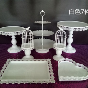 Decoración de mesa de postre soporte de exhibición bandeja de pastelería de postre comida fría pausa de té Mesa estante de la torta té de la tarde Merienda stand