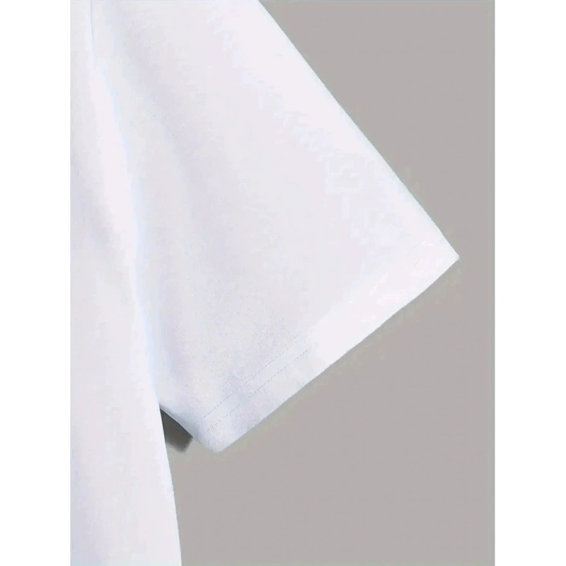 Футболка Retro Graphic Tee мужская, белая хлопковая смесь, круглый вырез, свободный крой