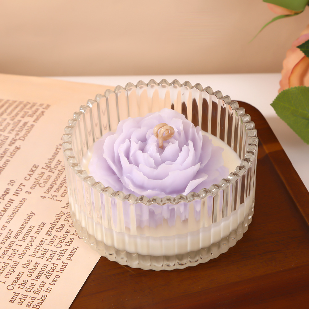 Hecho a mano DIY cera de perfume cilindro de vidrio transparente regalo de boda acompañante de atmósfera cálida decoración de cera de perfume