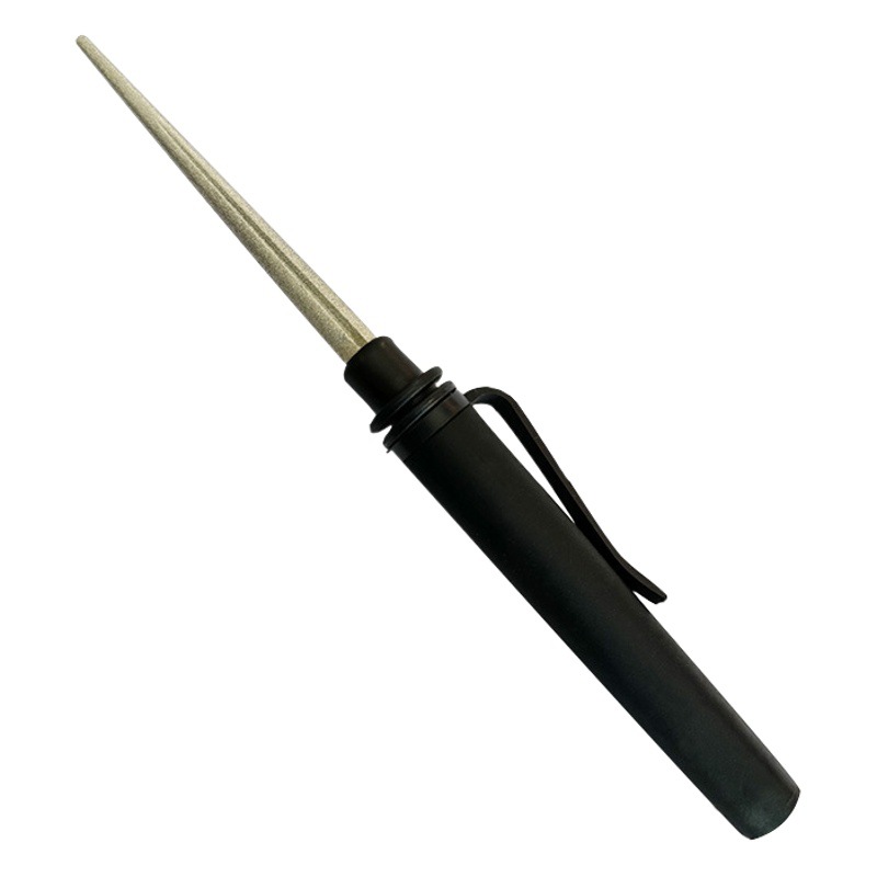Cross-Border Diamond Hook Sharpener Sharpening Pen Portable File Double Groove Round Head Outdoor Sports