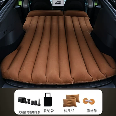 Vehicle Camping Sleeping Pad, Vehicle-mounted inflatable bed - special-for-trunk-brown-tesla-with-wireless-battery-pump