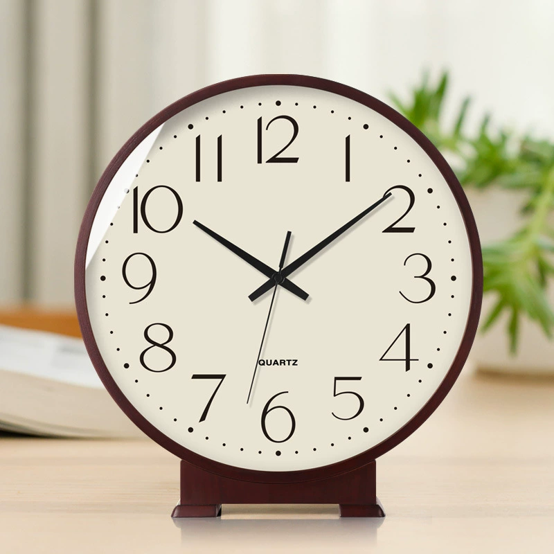 精工 Мovement Clock Домашний настольный часы Настольный декор Натуральное дерево Механизм с маятником Часы для гостиной Радиоволна Автоматическое время