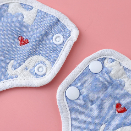 Baby and Toddler Essentials: 100% Cotton Gauze Bib, 360-Degree Rotating Eating Bib, Cartoon Petal Design