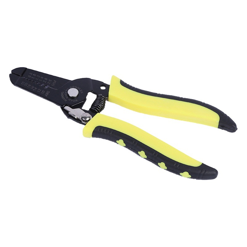 Siete en un separador de cable de color simple y doble mango alicates cortador de alambre Pelacables de múltiples funciones Pelacables