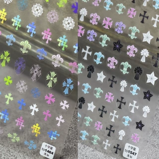 tomoni薄韧1464热款背胶可爱美甲贴日系贴纸5d指甲贴纸彩色克罗星