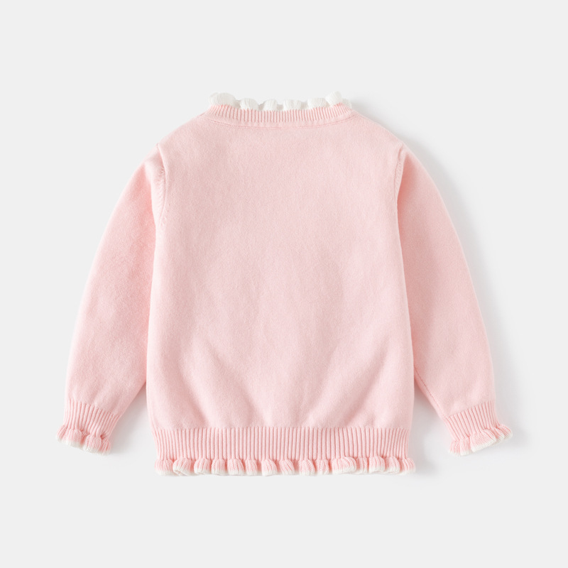 Mädchen Pullover Mit Pailletten Schmetterling Und Spitzenärmel_voghion.com