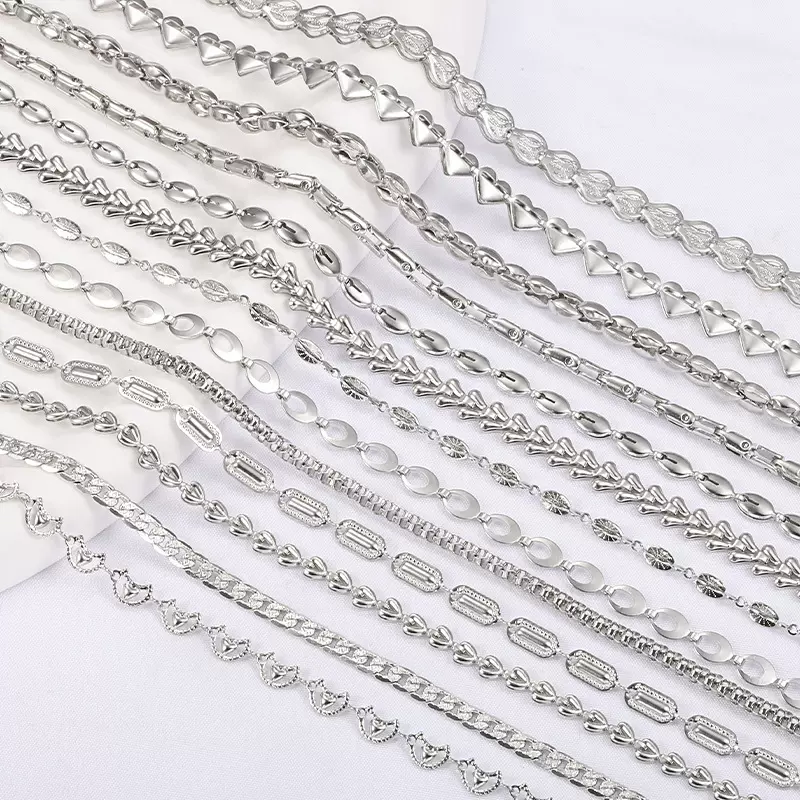 新款不锈钢饰品DIY链条配件 流行项链手链材料链子外贸跨境配饰链