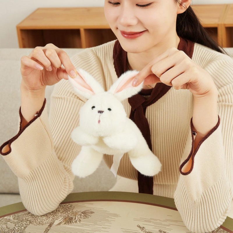 Peluche de panda de dibujos animados, muñeco de mano, conejo de peluche, muñeco de coche, regalo al por mayor