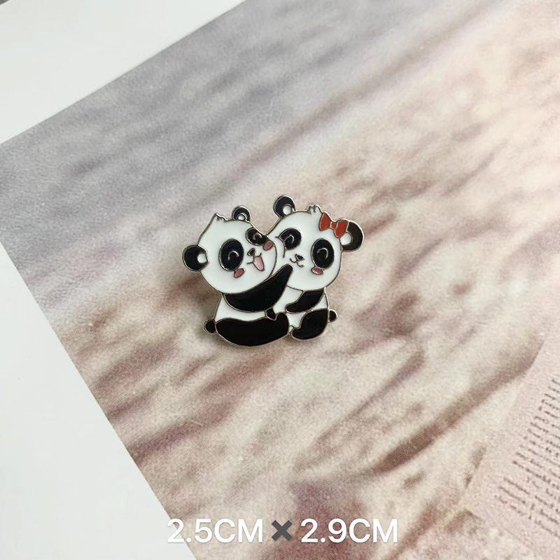 Panda Anstecknadel Im Chinesischen Stil Trend Metall Cartoon_voghion.com