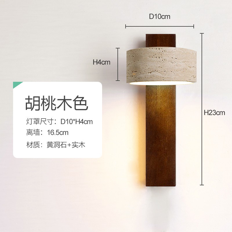 Residencias pasillo lámpara de pared faro de lámpara de pared redonda ovalada dormitorio de fondo de piedra de la villa amarilla cabecera de cama japonesa