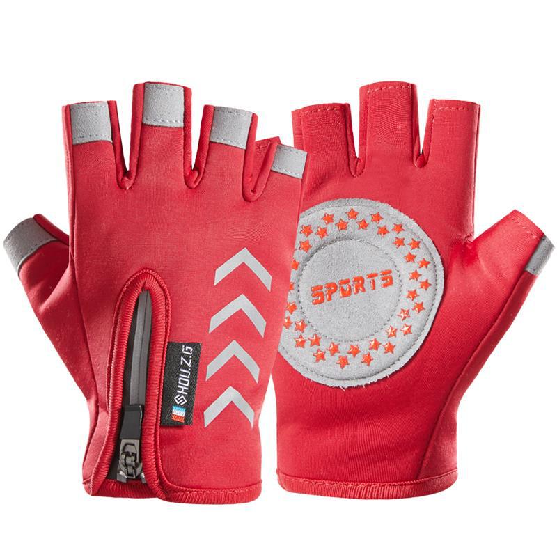 Guantes para niños con forro polar medio dedo niños y niñas otoño e invierno cálido a prueba de viento impermeable antideslizante niños estudiante deportes equitación