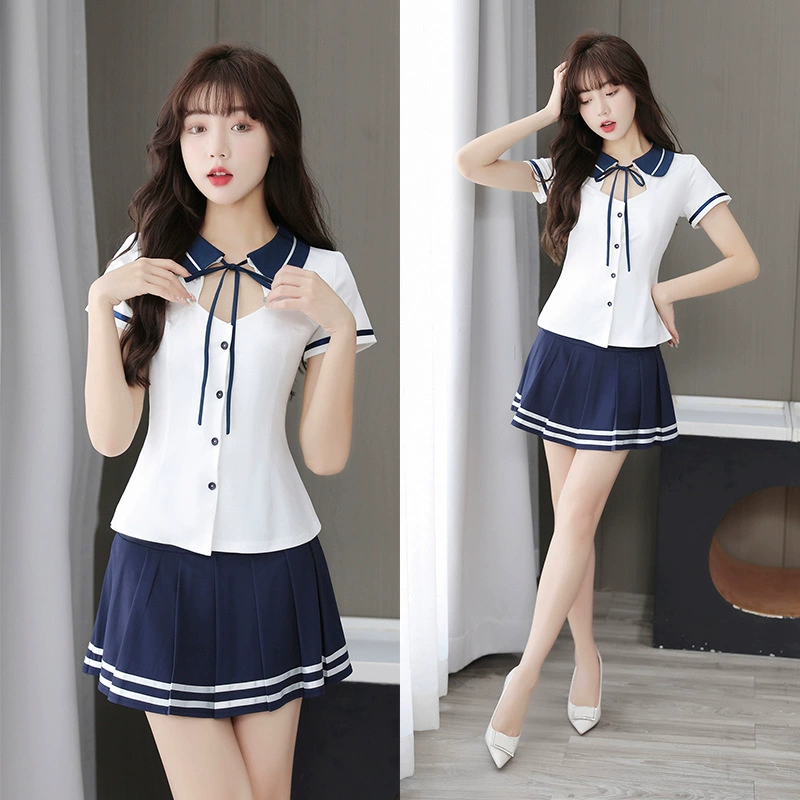 Рубашка, массажер для работы, плиссированная юбка, комплект, новая коллекция
