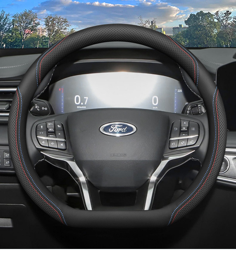 2025 Ford Explorer Steering Wheel Cover Kunlun Crossing Edition Interior Decoration Modification Accessories Sweat-Absorbent Handle Cover