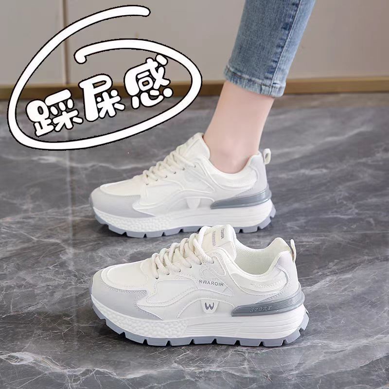 Women's Sneakers 2025 New Spring Versatile Casual Shoes Thick-Soled Leather Women's Shoes Non-Slip Soft-Soled Casual Ins Trendy Shoes Women's Sneakers 2025 New Spring Versatile Casual Shoes Thick-Soled Leather Women's Shoes Non-Slip Soft-Soled Casual Ins Trendy Shoes