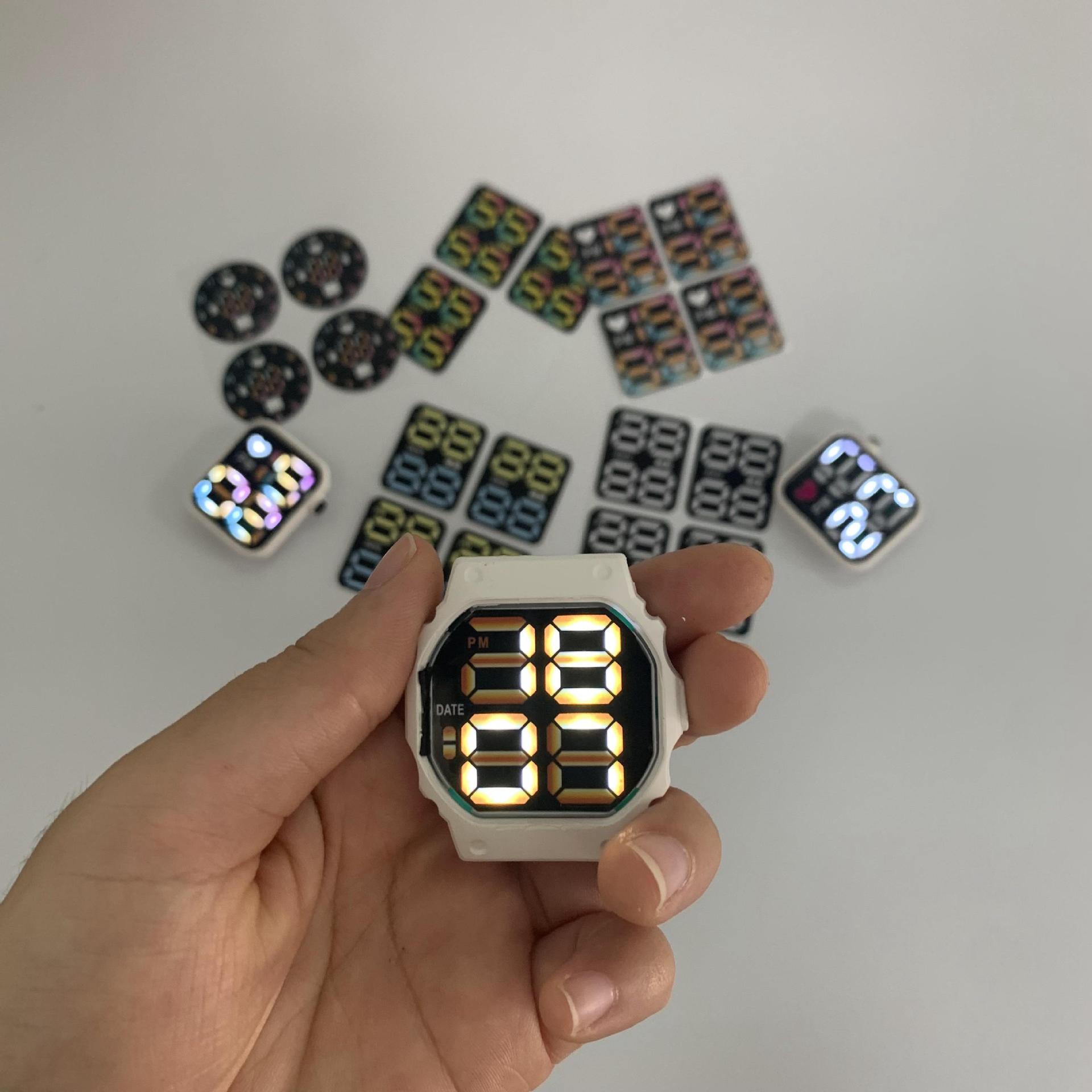 东莞丝印源头厂家UV彩印智能LED数码管数显手表膜片 PET光学薄膜