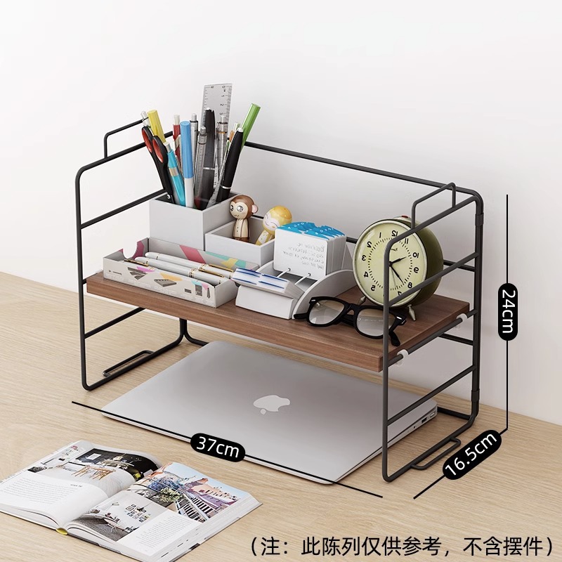 단일 레이어 37X17X24CM 호두 블랙 랙