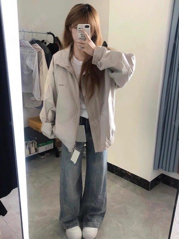 外套女春秋季2025新款学生韩版宽松小个子薄款工装休闲夹克ins潮|undefined