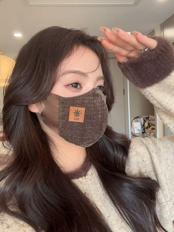 小狮子秋冬季保暖口罩加绒可爱透气女高颜值防风防寒护脸护眼角版|undefined