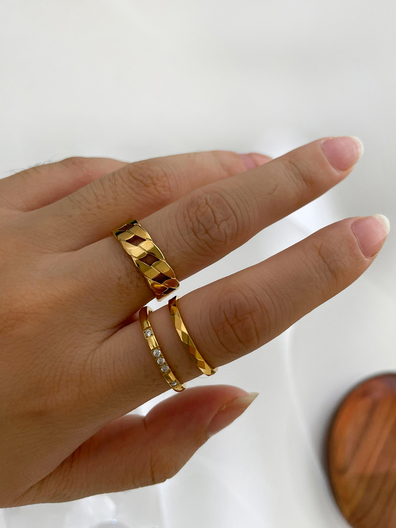 Holiday, Daily Occasion 316L Stainless Steel Geometric Waterproof Non Tarnish Surgical Steel Modern Style Classic Style Rings For Women's