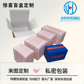 定做拉链纸箱美妆化妆品面膜撕拉彩盒批发小批量定制网红电商盲盒