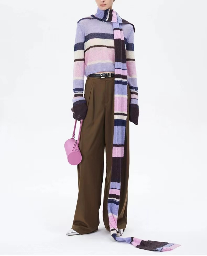 Irregular Striped Sweater Image 10