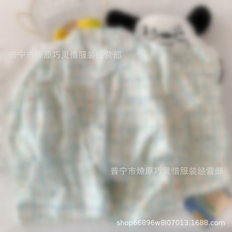 Pajamas de tres piezas de torta de oso para mujeres de verano, pantalones de manga corta, nubes de algodón adorable, viento en 2025 nueva ropa para el hogar