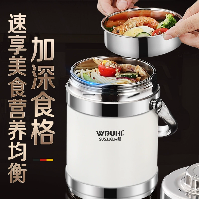 Thermos stainless steel, capacious handheld lunch box for elementary school students