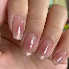 小紅書穿戴甲批發中長款金邊裸色美甲甲片嚴選穿戴式指甲貼片