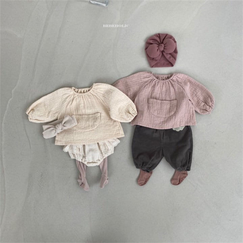 Bebé niña otoño camisa superior de la muñeca niñas otoño estilo coreano ropa de los niños a principios de otoño ropa de bebé manga larga pullover