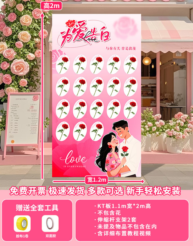 开业气氛围布置门店装饰场景惊喜盲盒墙墙618活动板|undefined