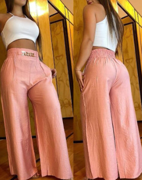 Spring, Autumn Season Women's Gender Women's Holiday Streetwear Letter Solid Color Full Length Chain Casual Pants