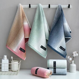 Genuine Jialiya 231273 M Pure Cotton Gradient Color Towel Super Soft Yarn Adult Couple Home Super Thickeneded