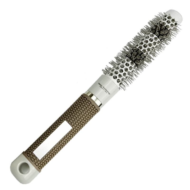 Cerámica tubo de aluminio rodillo peine conductividad térmica peine esponjoso profesional peinado curling peine de alta temperatura resistente no decoloración tubo de aluminio peine