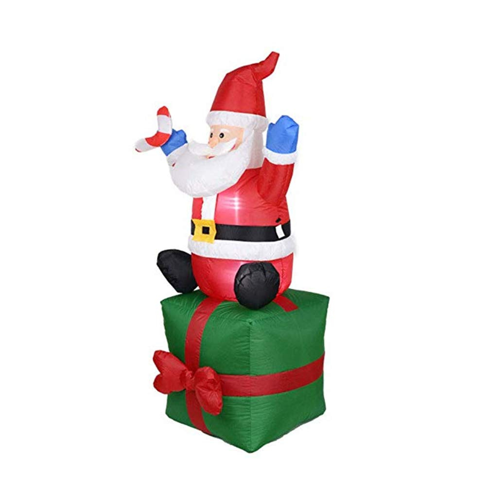 Venta caliente transfronteriza 1,8 m bolsa de regalo Santa Claus inflable Navidad escena Decoración Accesorios de Navidad suministros