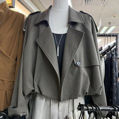 韩版十三行2025年秋季新款潮流时尚个性气质百搭蓬松短款工装外套