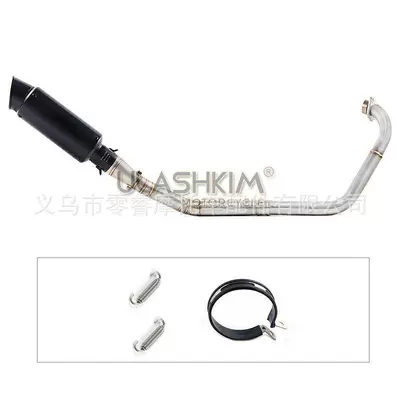 Mt15 Mt 15 V1 – Motorcycle exhaust pipe - front-section-black