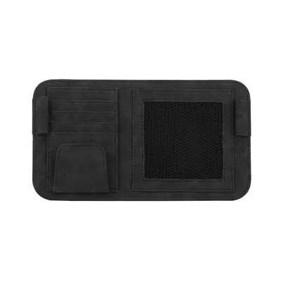Car Sun Visor Storage Multimediya və saxlama aksesuarları - black-suede-high-grade-super-hard-not-soft-collapse