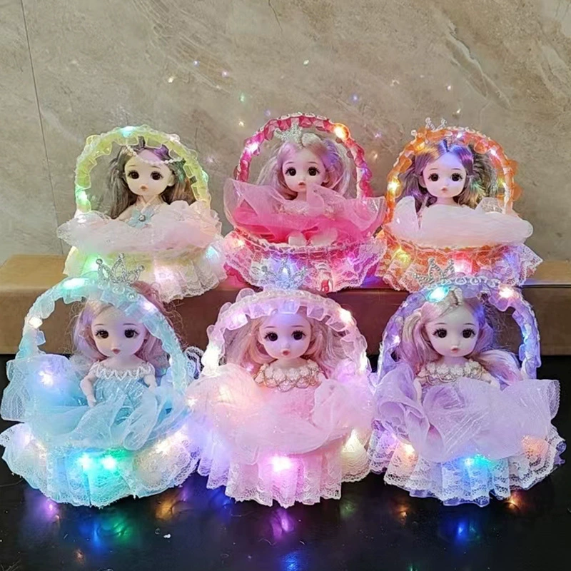 Светящаяся мигающая кукла, корзина, игрушка, висячая корзина, русалка