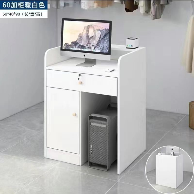 ショップ シンプル バーカウンター レジ フロントデスク 小型カウンター 美容室 衣料品店 美容室 受付デスク クロスボーダー|undefined