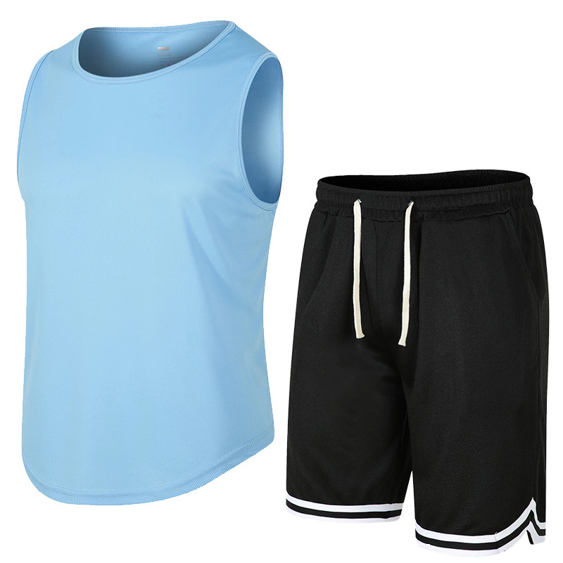 Men's Solid Color Casual Sports Round Neck Men's Sets display picture 3